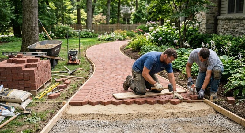 Brick Walkway Installation in Norwalk, CT