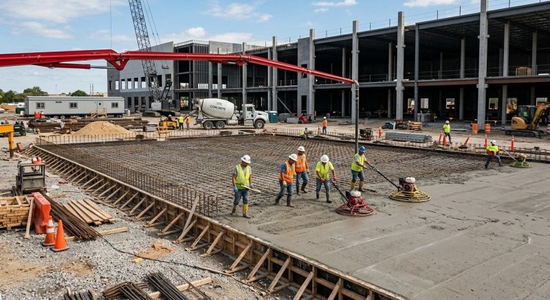 Commercial Slab Construction in Franklin, TN