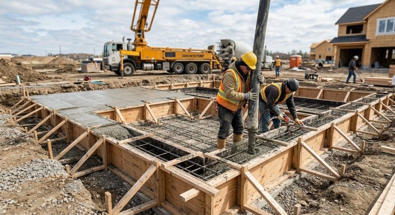 Foundation Pouring in Fredericksburg, VA