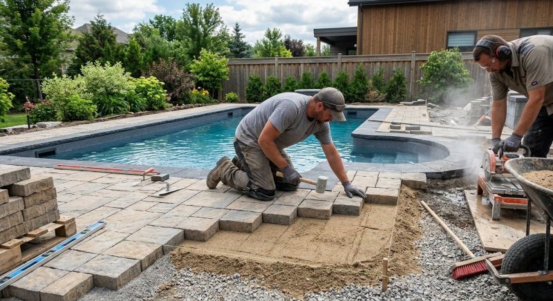 Stone Deck Installation in Boston, MA